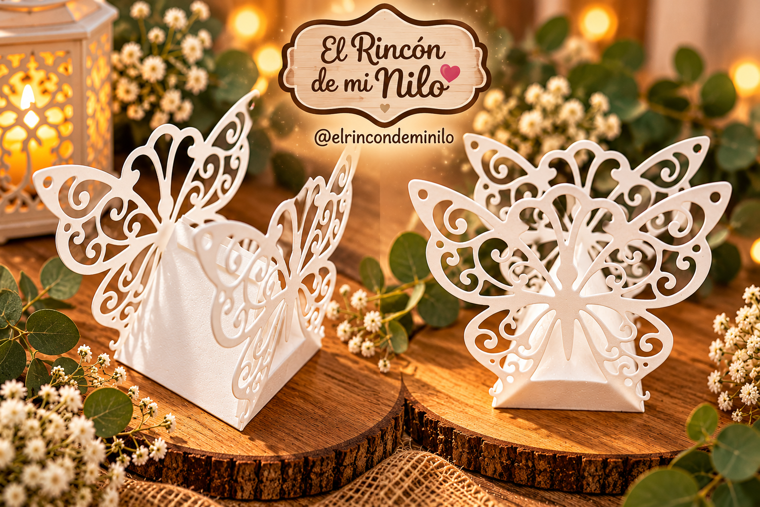 Cajita mariposa para bombones y detalles