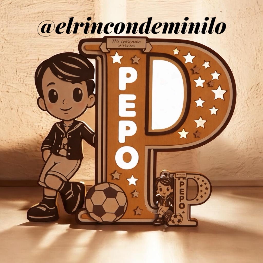 Inicial personalizada de comunión en MDF de 3 mm - fotografía del artículo