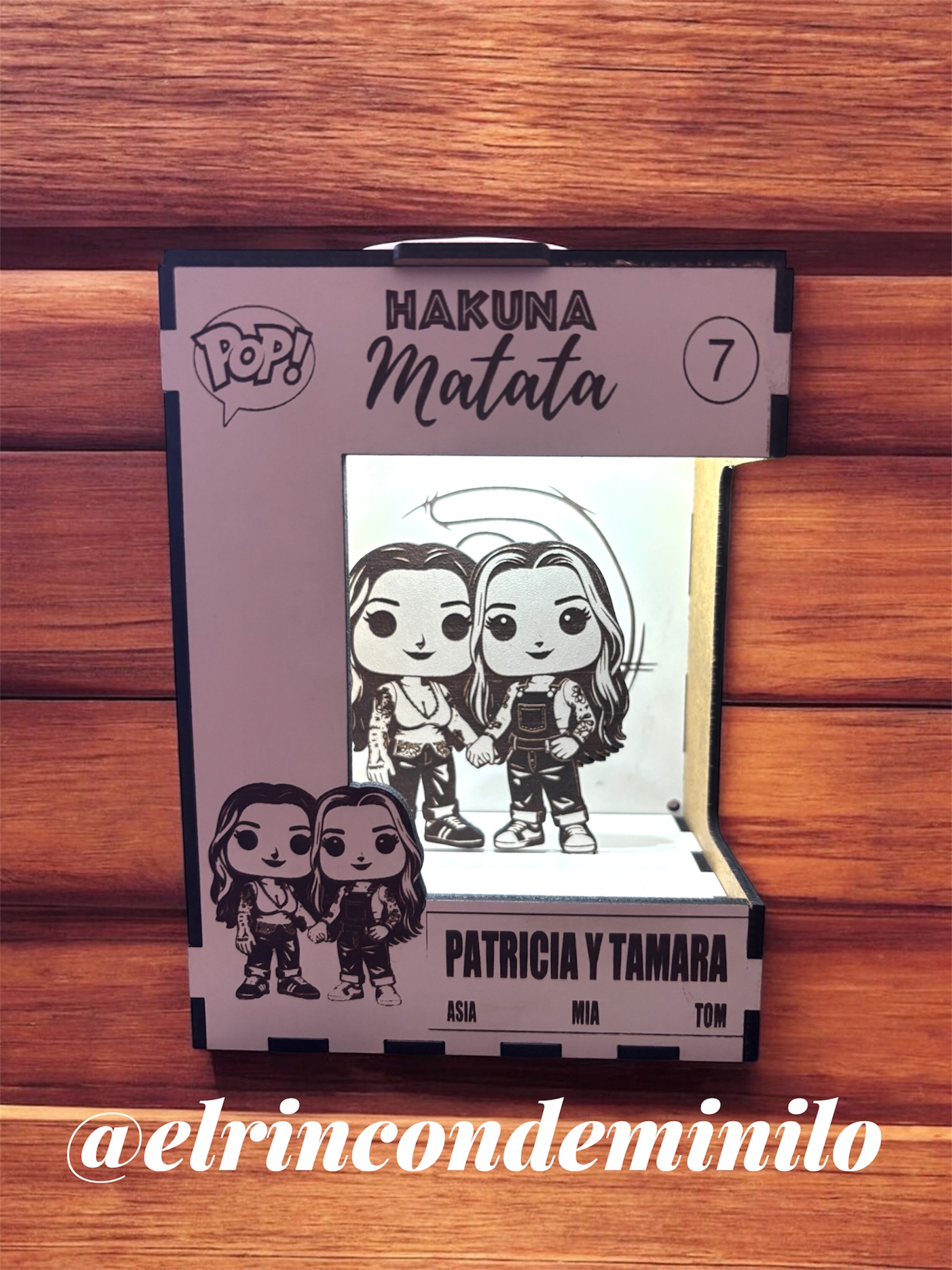 Marco personalizado para recuerdos en MDF de 3 mm - fotografía del artículo