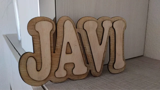 Nombre decorativo personalizado en MDF de 3 mm - fotografía del artículo