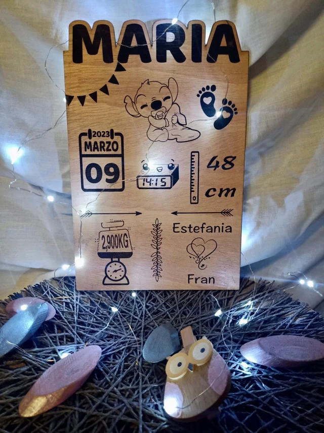 Vista 3 de Recuerdo de nacimiento personalizado