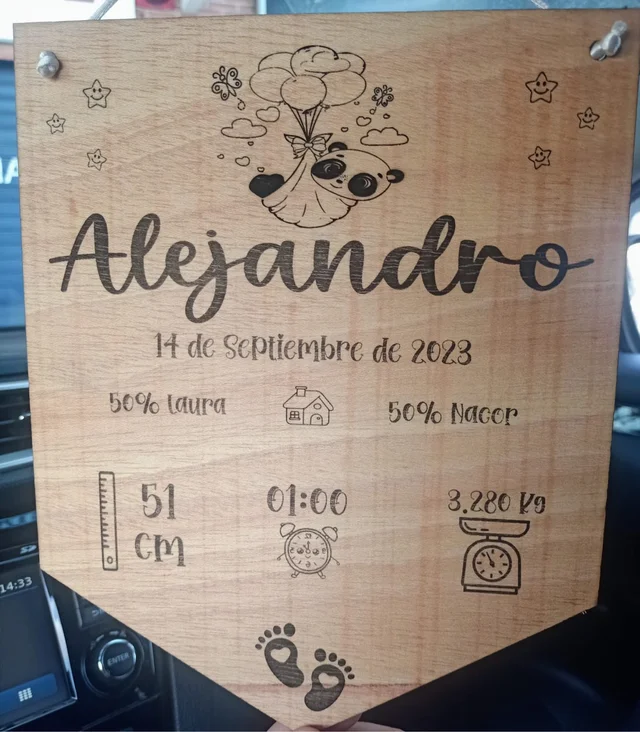 Vista 5 de Recuerdo de nacimiento personalizado
