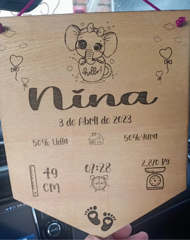 Vista 6 de Recuerdo de nacimiento personalizado