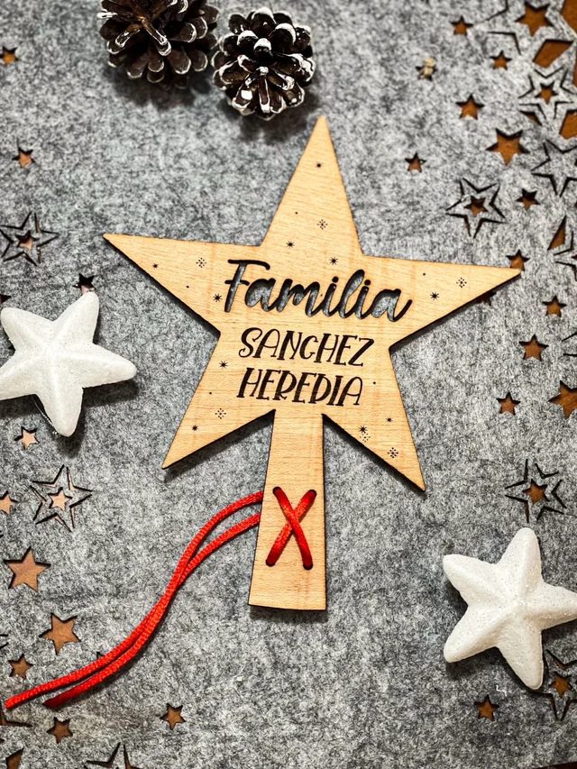 Vista 2 de Estrella de Navidad personalizada