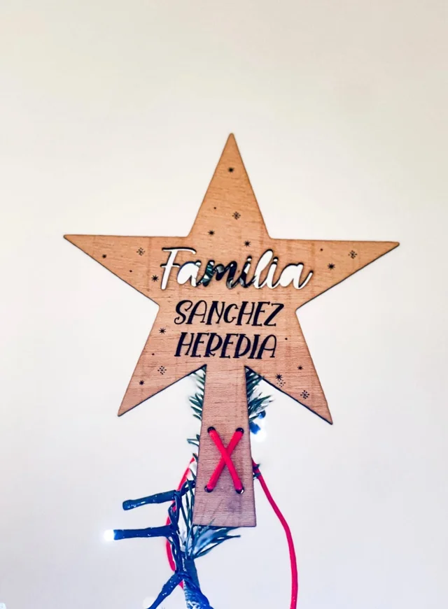 Vista 3 de Estrella de Navidad personalizada