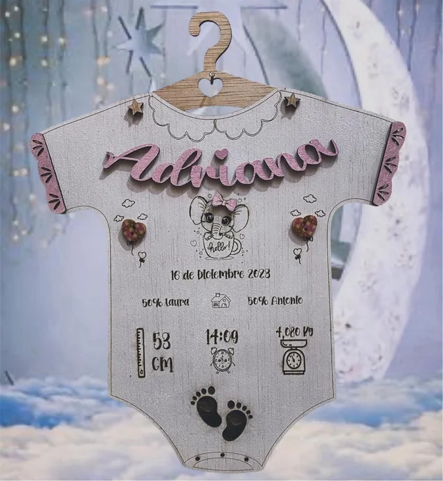 Fotografía de Recuerdo de nacimiento personalizado