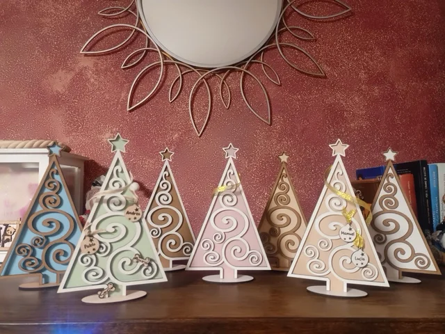 Vista 5 de Arbolitos de Navidad en capas