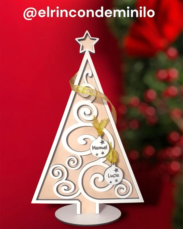 Vista 6 de Arbolitos de Navidad en capas