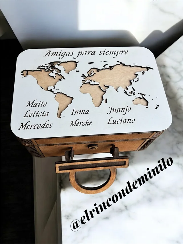 Fotografía de Caja maleta en MDF de 3 mm