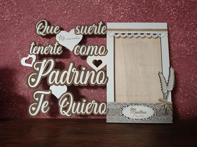 Fotografía de Portafotos con mensaje personalizado
