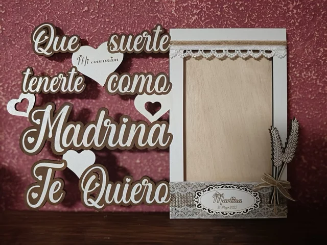 Vista 2 de Portafotos con mensaje personalizado