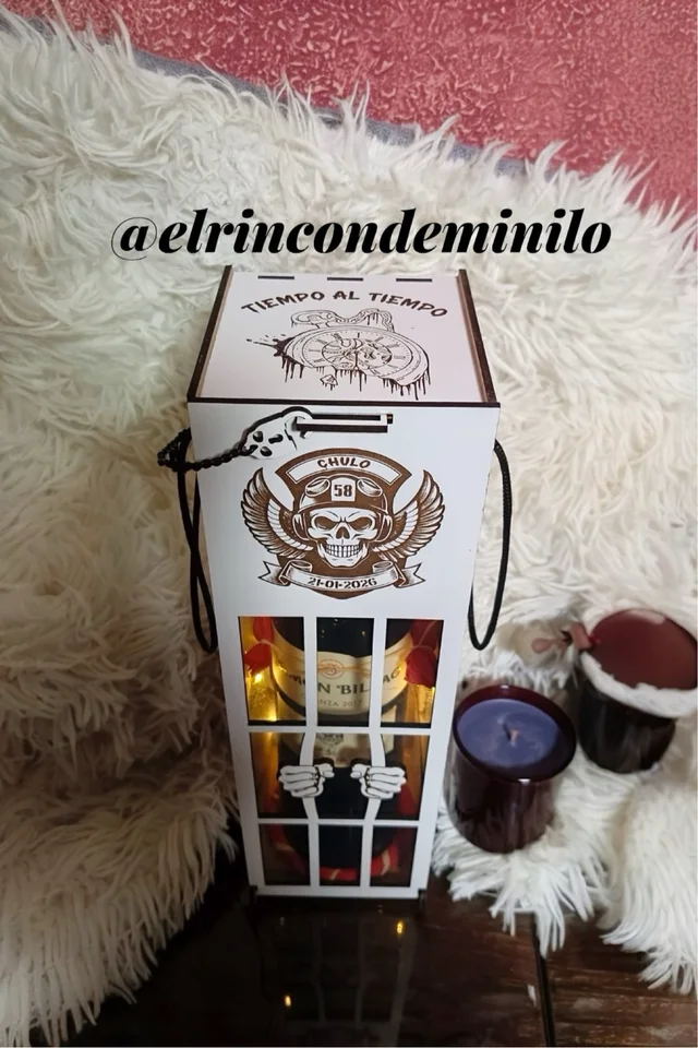 Vista 3 de Caja de vino personalizada