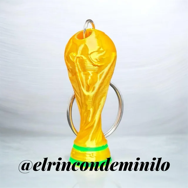 Fotografía de Llavero Copa Mundial dorada
