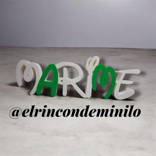 Nombre personalizado para decoración impreso en 3D - fotografía del artículo