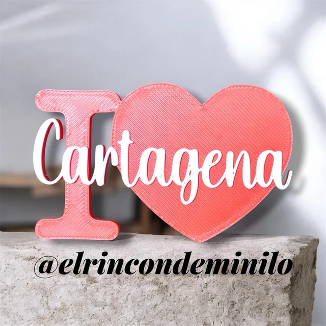 Imán de frigorífico I Love Cartagena - fotografía del artículo