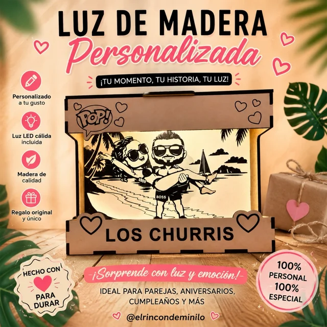 Fotografía de Marco iluminado de personajes personalizados